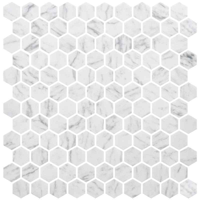 HEX ECOSTONES CARRARA M 301X290 CAJA: 6 PIEZAS, 0.53 M2