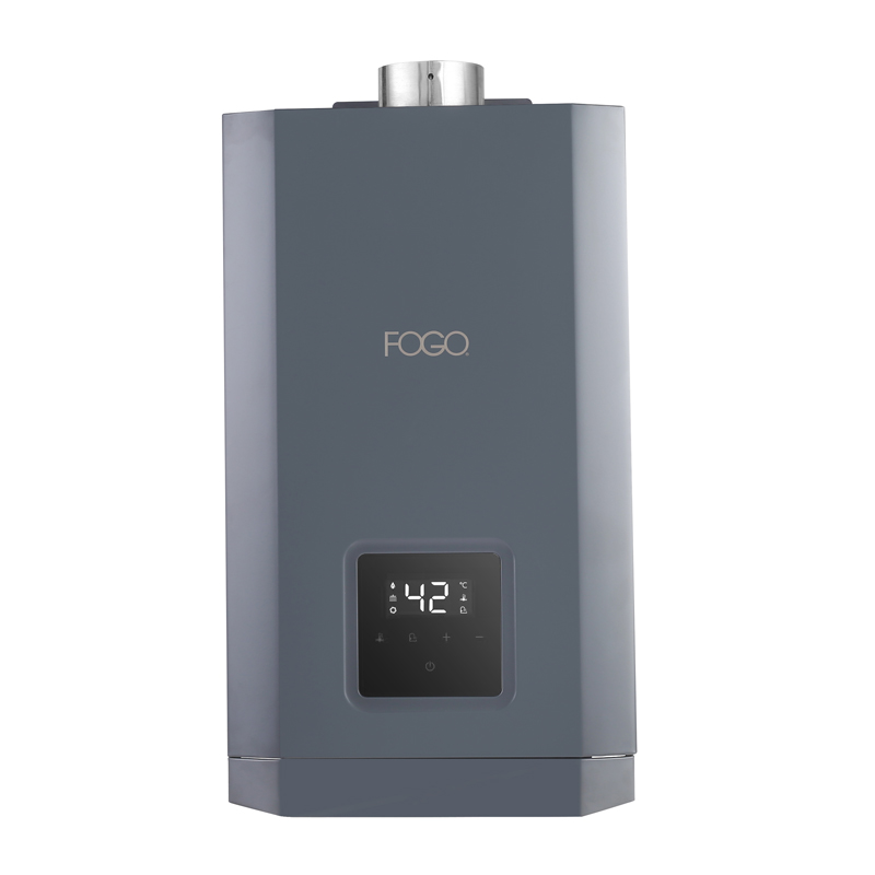 CALENTADOR DE AGUA INSTANTANEO/PASO A GAS (USO RESIDENCIAL) - 3 1/2 SERVICIOS (MAX) - CAPACIDAD DE 18 L/MIN - USO INTERIOR - ELEGANCE - FOGO