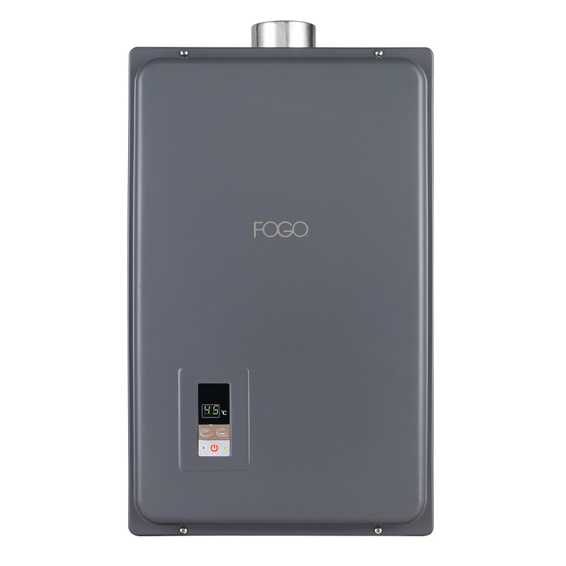 CALENTADOR DE AGUA INSTANTANEO/PASO A GAS (USO RESIDENCIAL) - 4 SERVICIOS (MAX) - CAPACIDAD DE 26 L/MIN - USO INTERIOR - ELEGANCE - FOGO