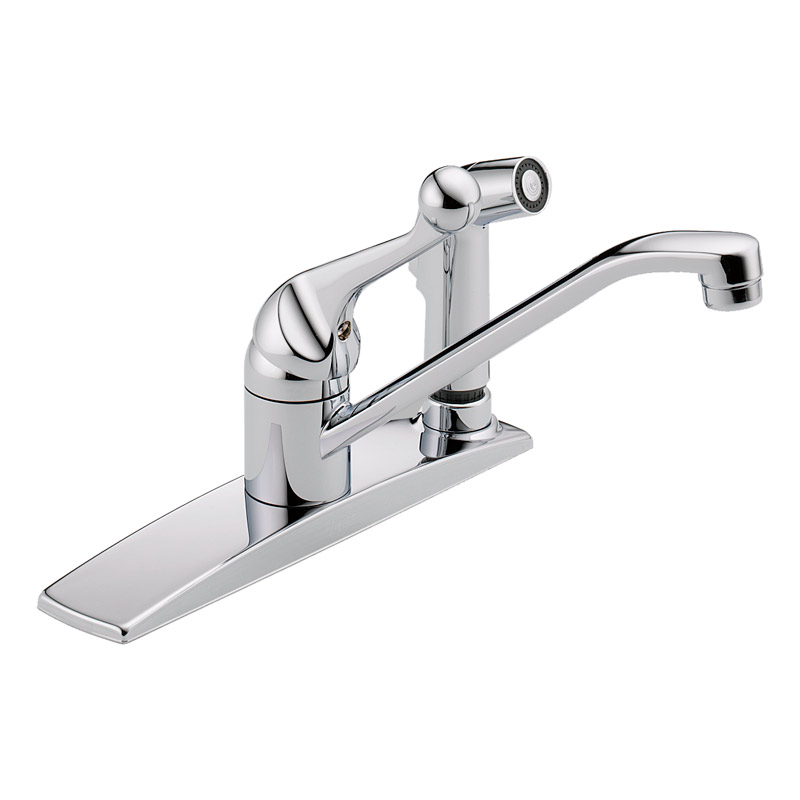 MEZCLADORA DE COCINA DE PUENTE CON ROCIADOR INDEPENDIENTE - ACABADO EN CROMO - CLASSIC - DELTA