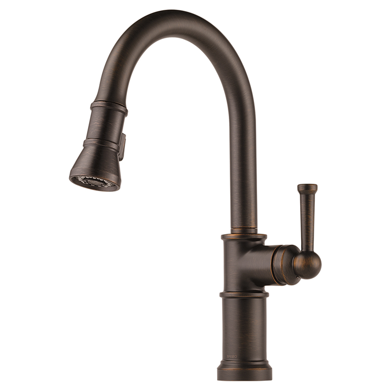MONOMANDO DE COCINA PULL-DOWN - ACABADO EN BRONCE VENECIANO - ARTESSO - BRIZO