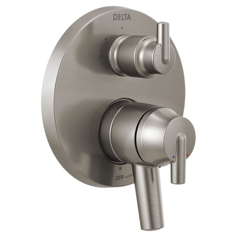 MONOMANDO PARA REGADERA CON DESVIADOR DE 3 FUNCIONES - ACERO INOXIDABLE - TRINSIC - DELTA BATH