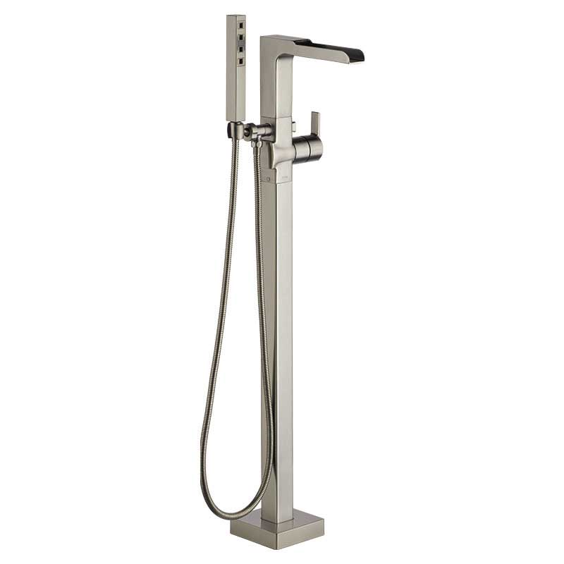 MONOMANDO PARA TINA CON MONTAJE A PISO Y REGADERA DE TELEFONO - ACERO INOXIDABLE - ARA - DELTA BATH