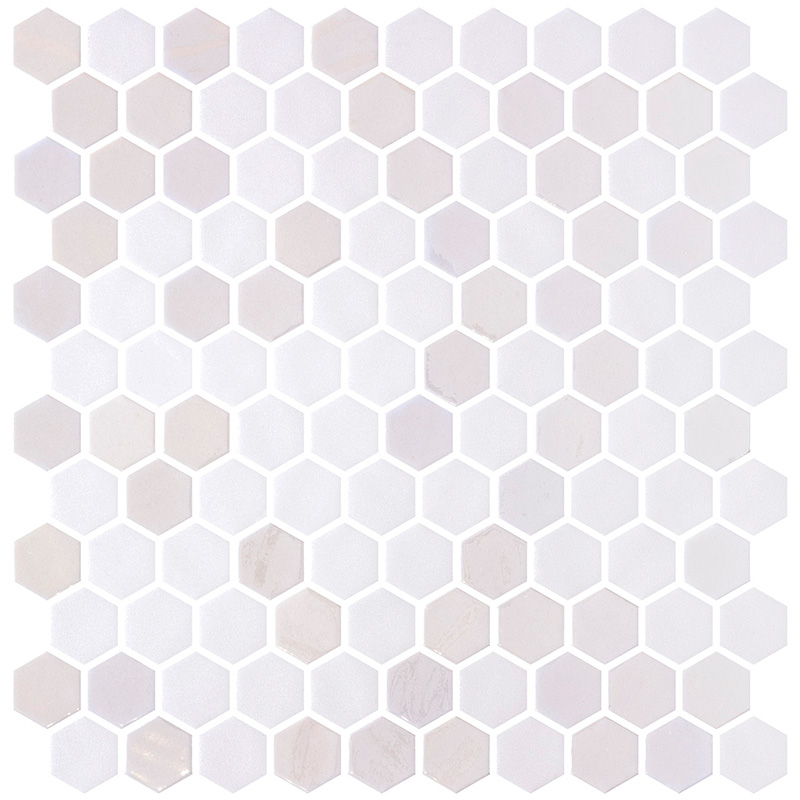 HEX STONEGLASS BLENDS OPALO WHITE M 301X290 - CAJA 6 PIEZAS -  0.53 M2