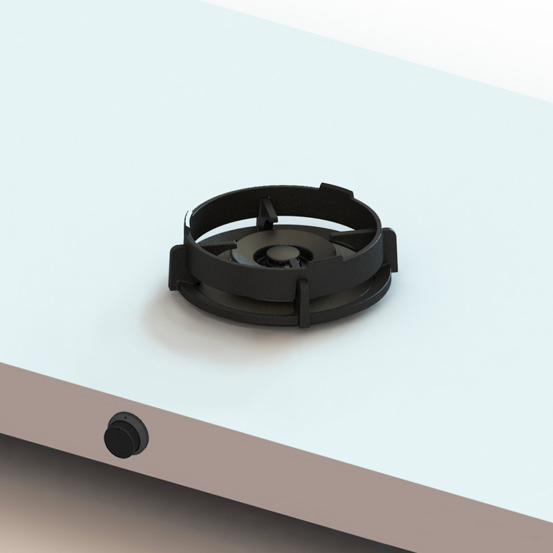 PARRILLA DE GAS NATURAL PARA COCINA - BOTONES AL FRENTE DE ENCENDIDO AUTOMATICO - 1 QUEMADOR SOBRE CUBIERTA - AZUMA - PITT cooking